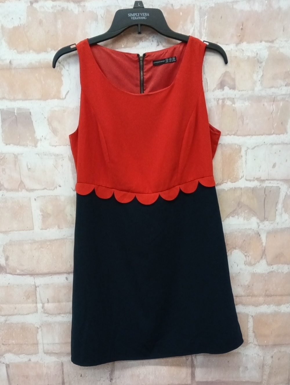 Atmosphere Red and Navy Sleeveless Mini Dress